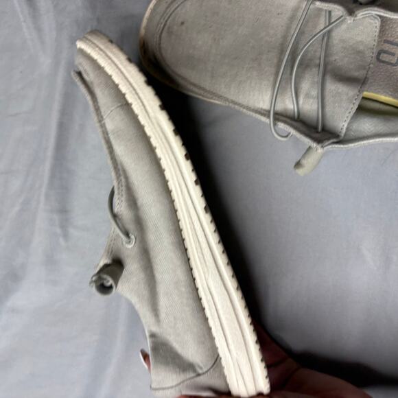 Hey Dude Wendy Chambray Shoes Light Grey 8 - Picture 4 of 10